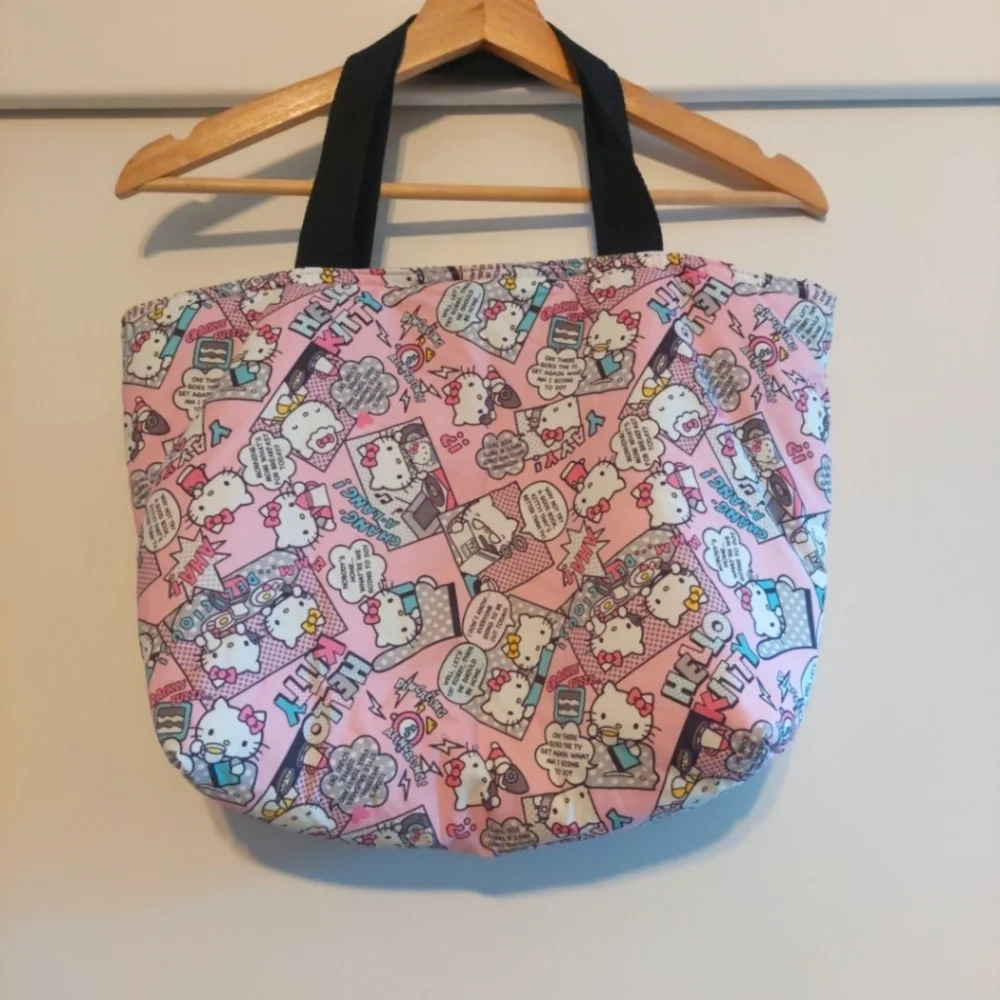 Sanrio Hello Kitty All Over Print Tote Travel Bag Purse Cartoon Colorful anime